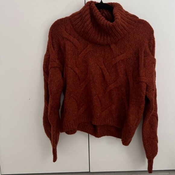 Madewell Cowl Neck Sweater in Burnt orange - Picture 1 of 10